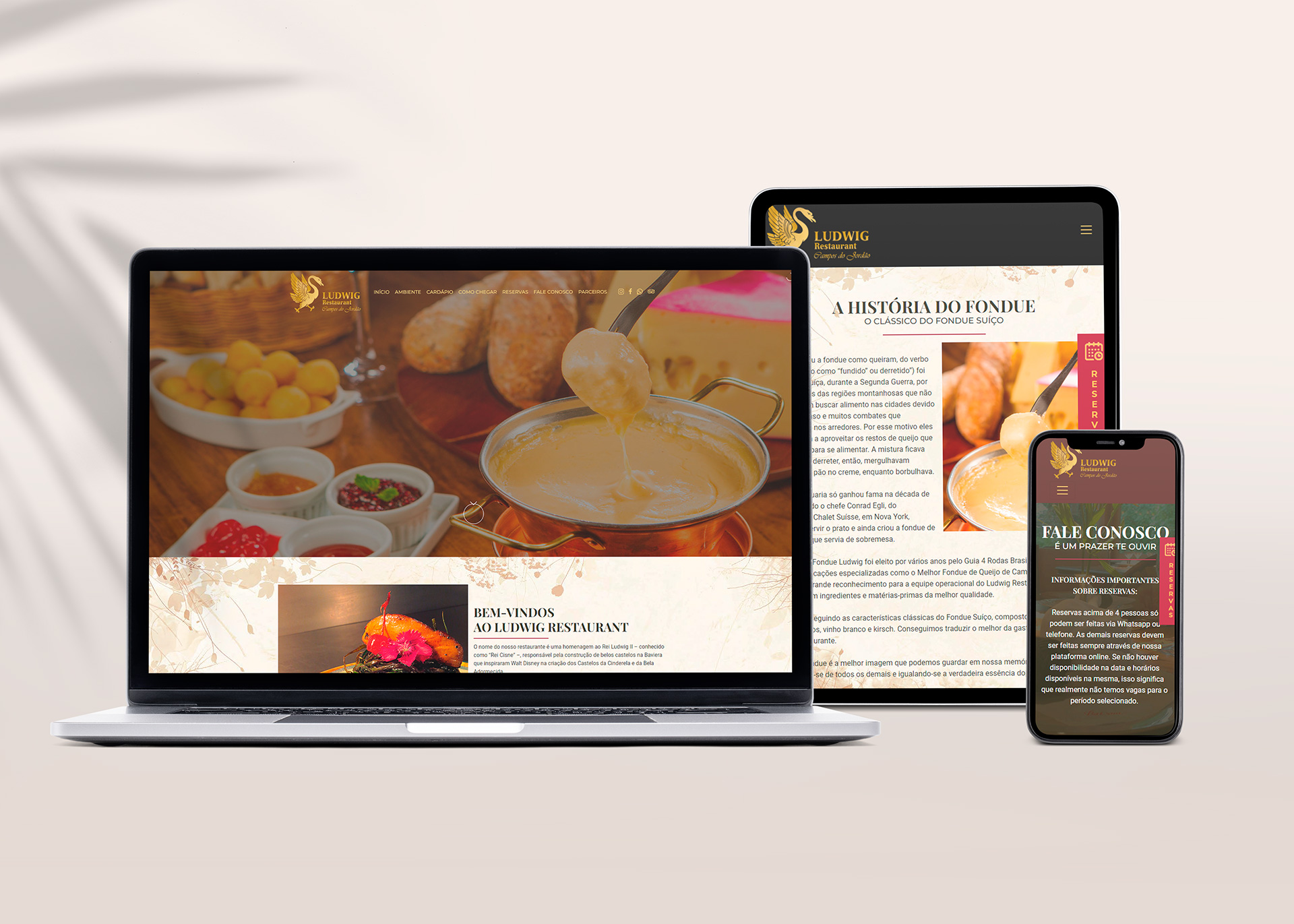 WEBZ - Ludwig Restaurante criação de website